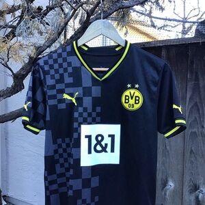 Borussia Dortmund Puma Black Third Jersey Authentic Football Shirt Size Small